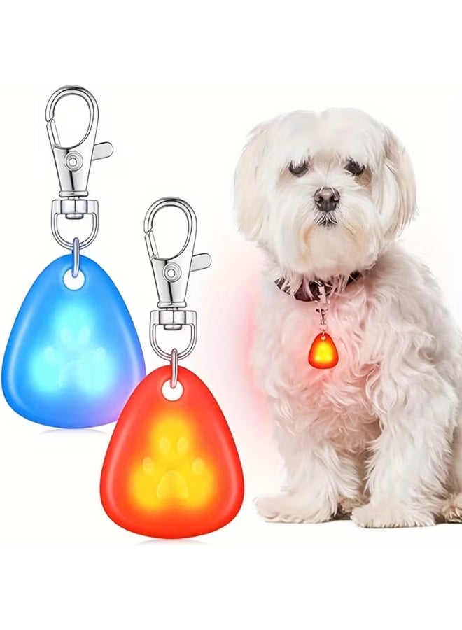 Home Clearance Sale 2PC LED Dog Collar Light with Motion-Activated Glow - Waterproof -like (No) Low-Light Safety Pendant, Battery- Night Walk Light for Small/Medium/Large Dogs, Blue/Red/Orange Modes, Fits Leashes & Collars - Image 1